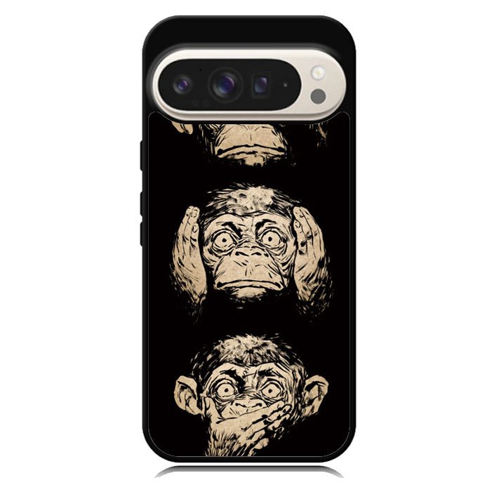 Wisdom Monkeys Thoughtful Quirky Cute Google Pixel 10 | Google Pixel 10 Pro Case BC1849