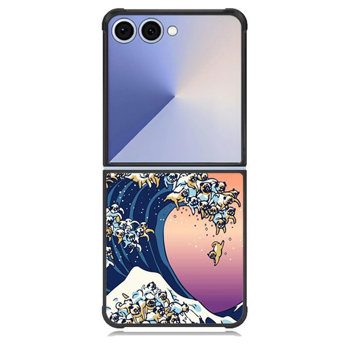 The Great Wave of Pug Samsung Galaxy Z Flip 7 Case BC1851