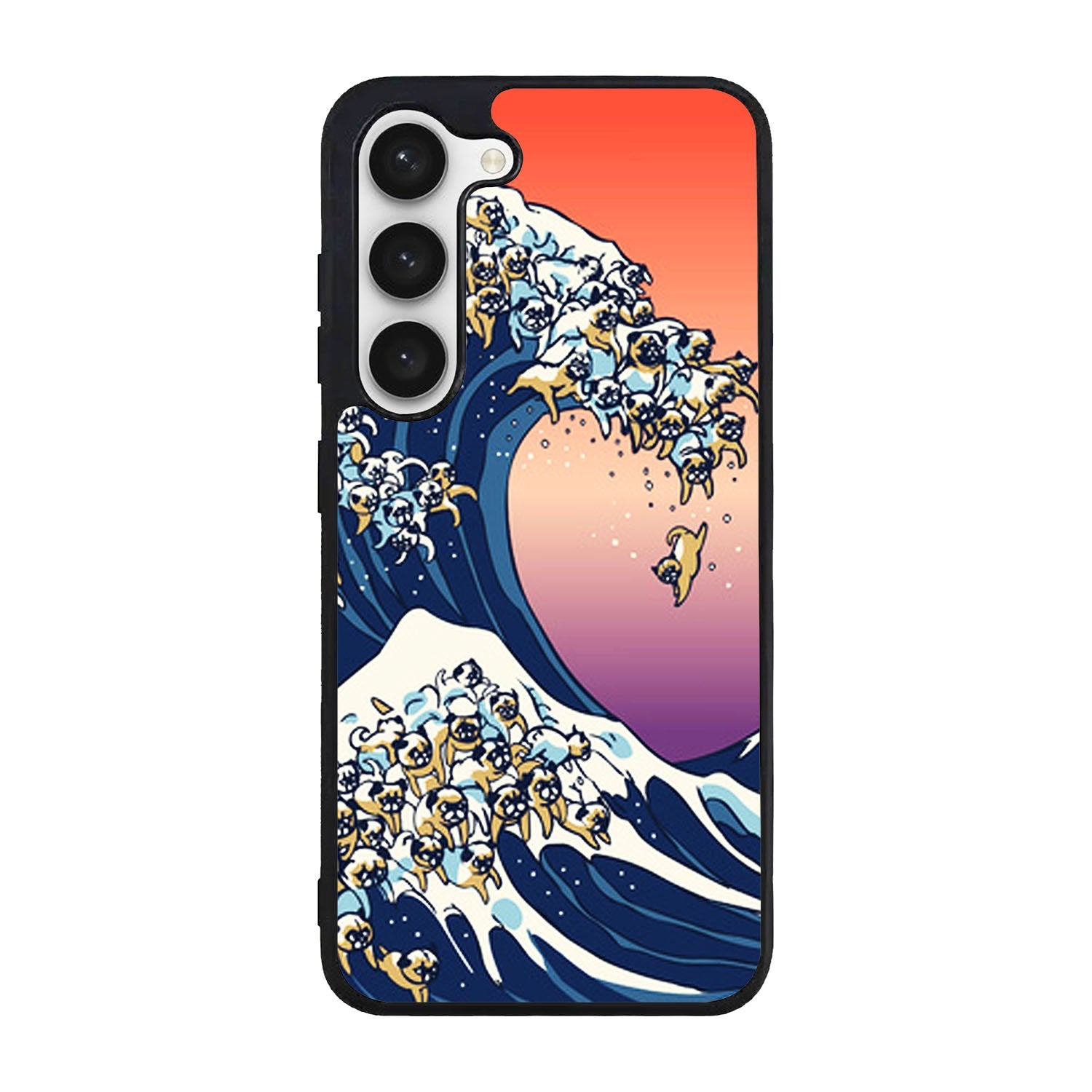 The Great Wave of Pug Case Samsung Galaxy S23 Plus 5G BC1851