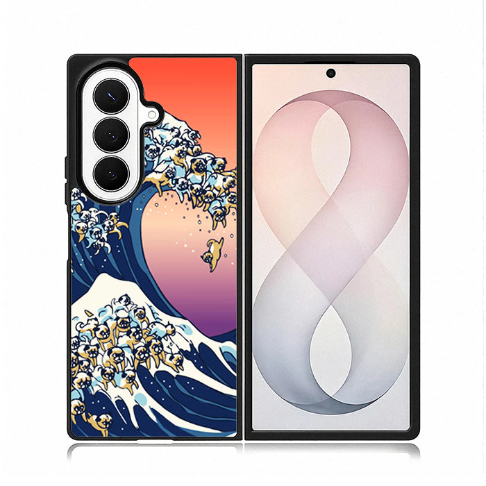 The Great Wave of Pug Samsung Galaxy Z Fold 8 Ultra Case BC1851