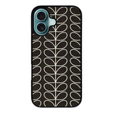 Pattern Orla Kiely Black Case iPhone 16 Plus BC1821
