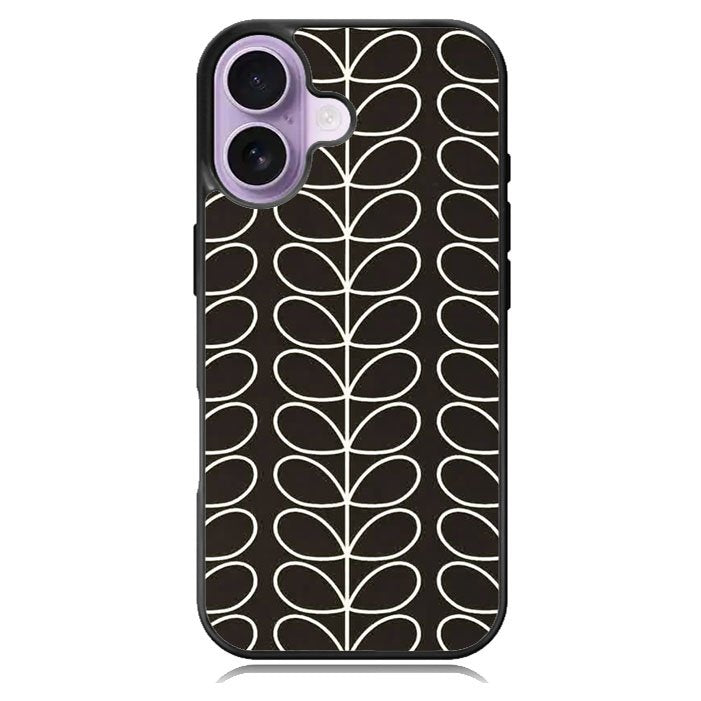 Pattern Orla Kiely Black iPhone 17 Case BC1821