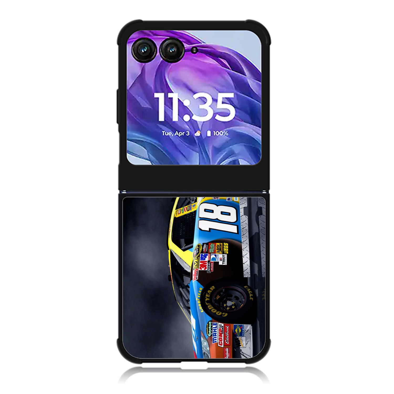 Kyle Bush Nascar Racer Car front Motorola Moto Razr Plus 2025/2024 Case, Moto Razr 50 Ultra 5G BC1824