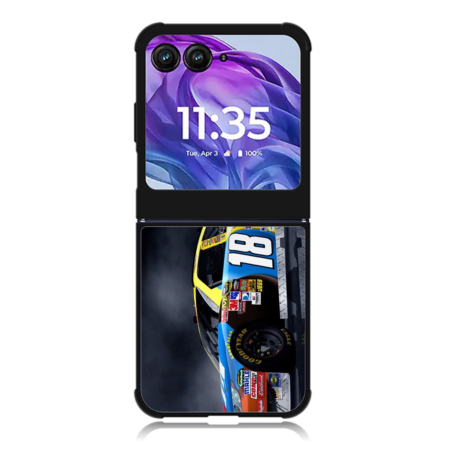 Kyle Bush Nascar Racer Car front Motorola Moto Razr 2024 , Moto Razr 50 Case FE1824