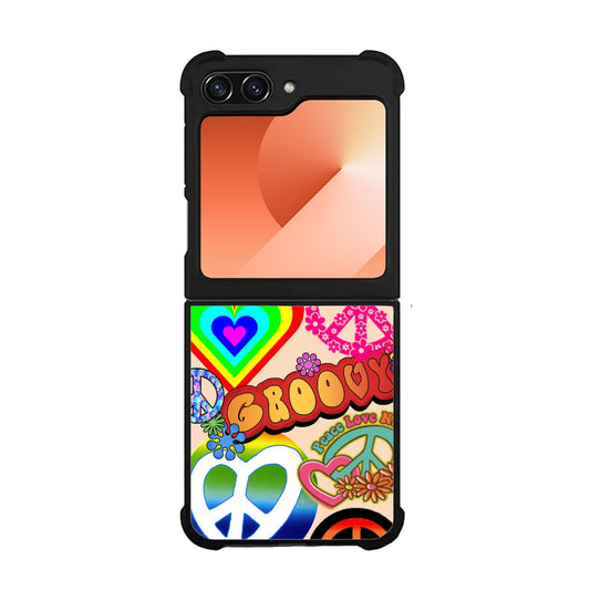 60S PEACE SIGN Case Samsung Galaxy Z Flip 6 5G BC3075