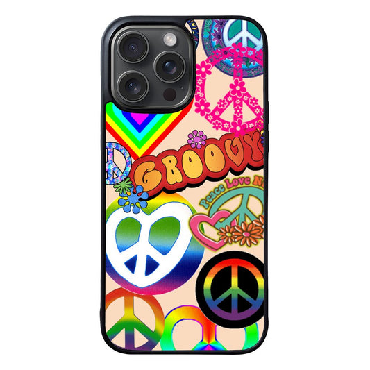 60S PEACE SIGN Case iPhone 15 Pro BC3075