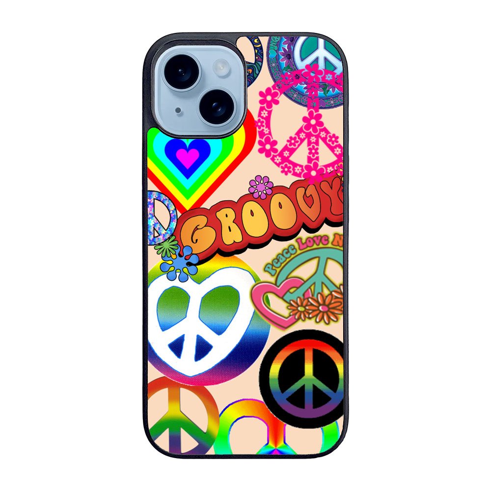 60S PEACE SIGN Case iPhone 15 BC3075