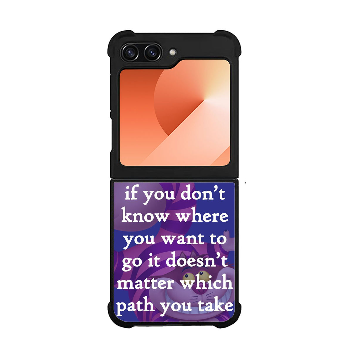 Alice In Wonderland Cheshire Cat Quote Letter Case Samsung Galaxy Z Flip 6 5G BC3077