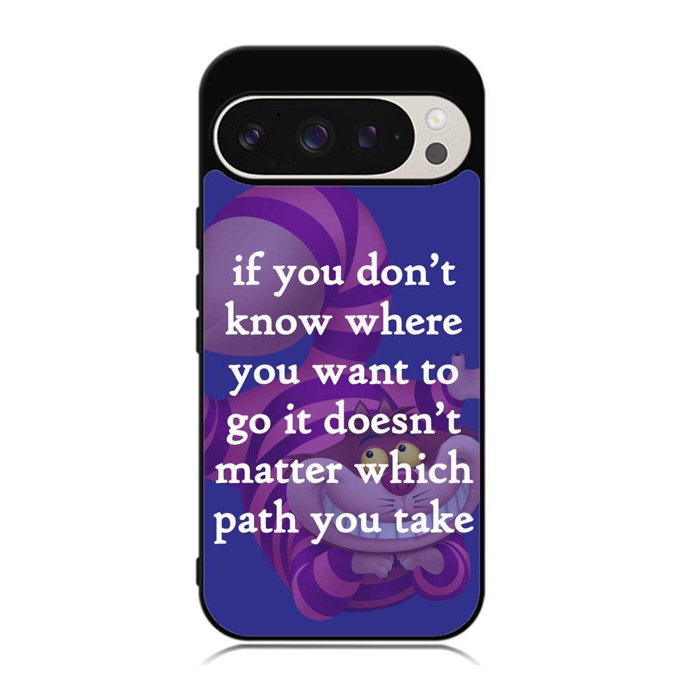 Alice In Wonderland Cheshire Cat Quote Letter Case Google Pixel 9 Pro XL BC3077