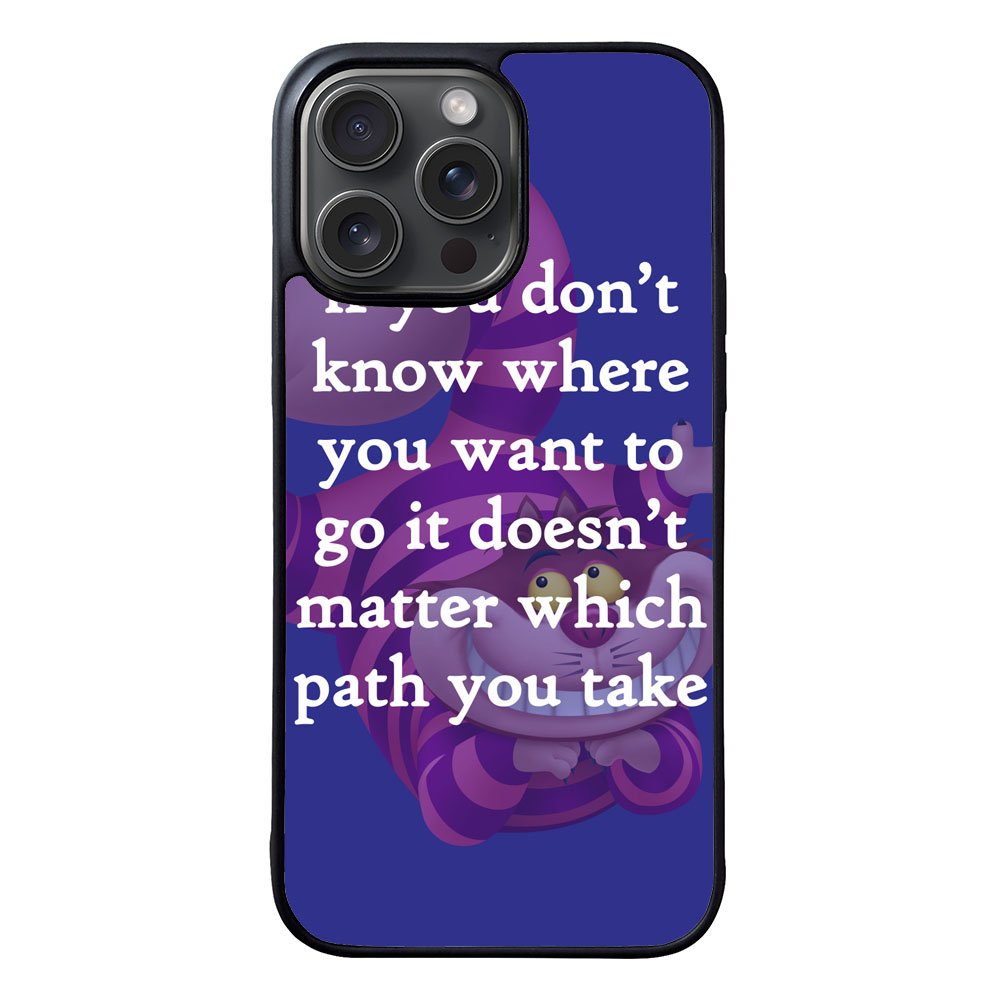 Alice In Wonderland Cheshire Cat Quote Letter Case iPhone 15 Pro BC3077