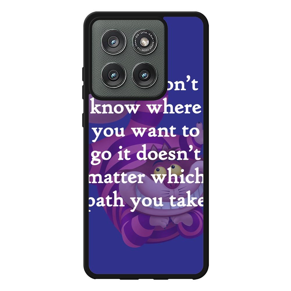 Alice In Wonderland Cheshire Cat Quote Letter Case Motorola Moto Edge 2025 BC3077