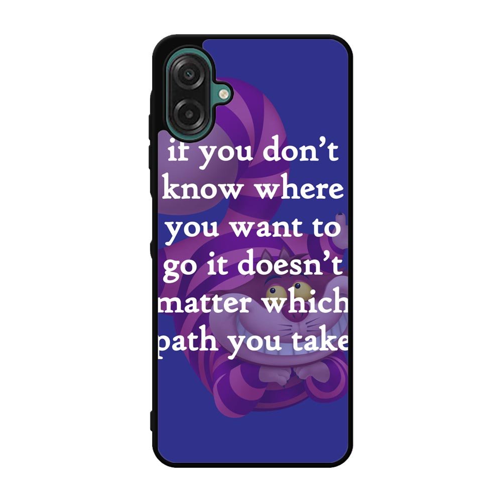 Alice In Wonderland Cheshire Cat Quote Letter Case Samsung Galaxy A07 BC3077