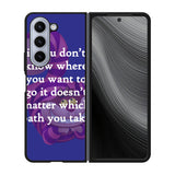 Alice In Wonderland Cheshire Cat Quote Letter Case Samsung Galaxy z Fold 5 5G BC3077