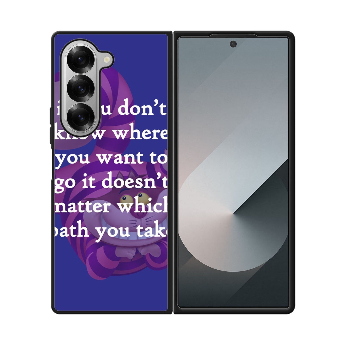 Alice In Wonderland Cheshire Cat Quote Letter Case Samsung Galaxy Z Fold 6 5G BC3077