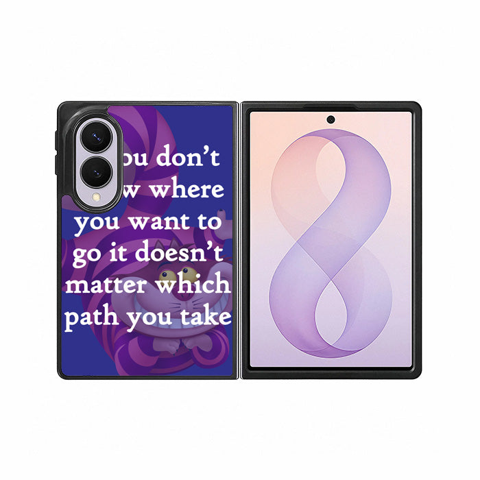 Alice In Wonderland Cheshire Cat Quote Letter Samsung Galaxy Z Fold 8 Case BC3077