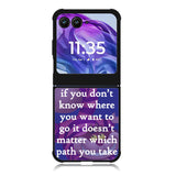 Alice In Wonderland Cheshire Cat Quote Letter Motorola Moto Razr 2024 , Moto Razr 50 Case FE3077