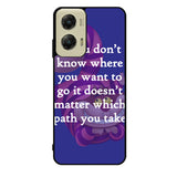 Alice In Wonderland Cheshire Cat Quote Letter Case Motorola Moto G Stylus 2024 5G BC3077