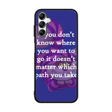 Alice In Wonderland Cheshire Cat Quote Letter Case Samsung Galaxy A15 BC3077