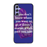 Alice In Wonderland Cheshire Cat Quote Letter Case Samsung Galaxy A35 5G BC3077
