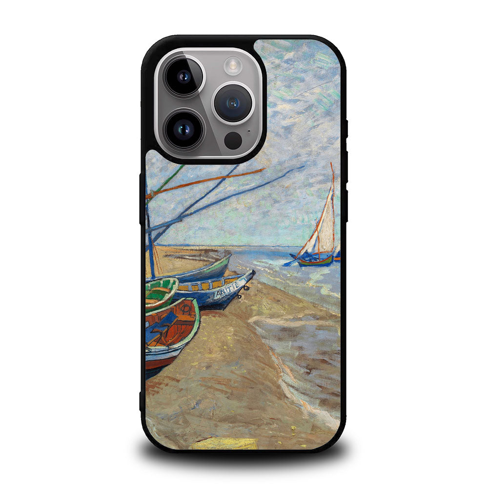 Fishing Boats Van Gogh Art Case Covers iPhone 16 Pro Max BC0238
