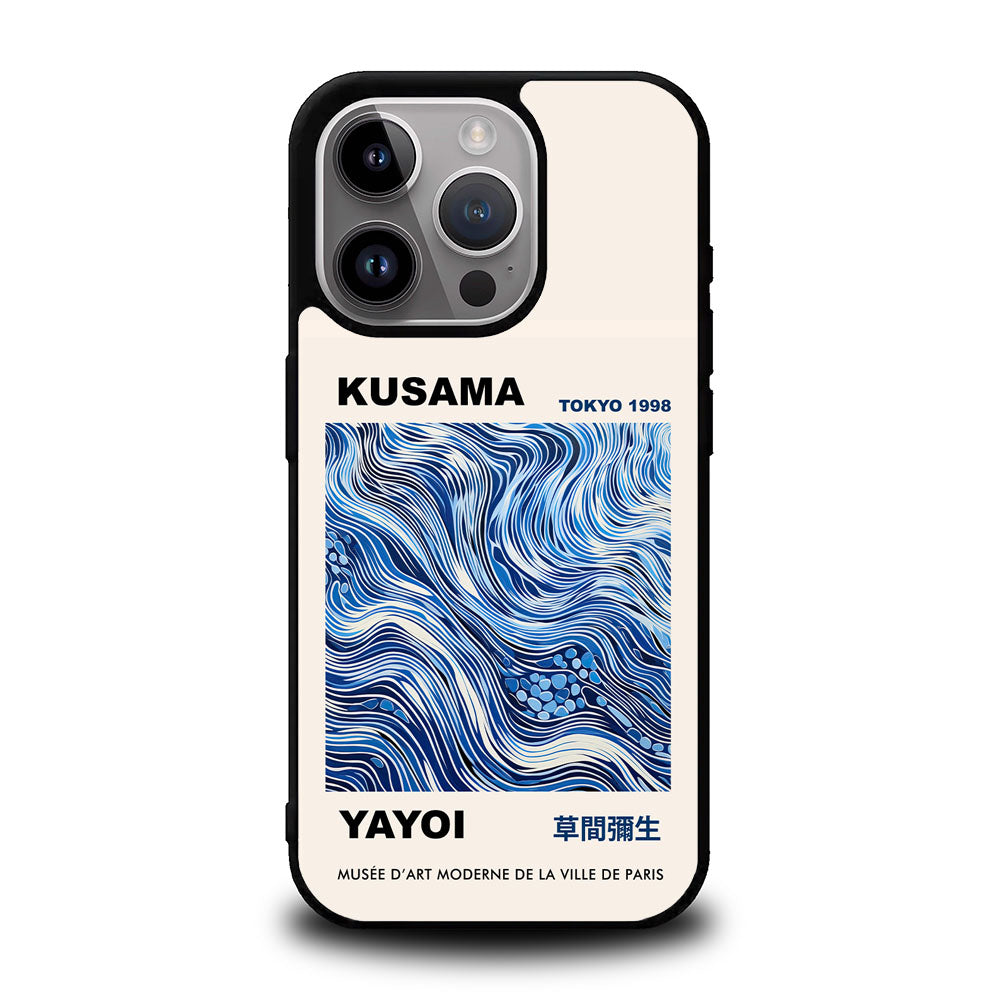 Swirl Blue Yayoi Kusama Art Case Covers iPhone 16 Pro BC0300