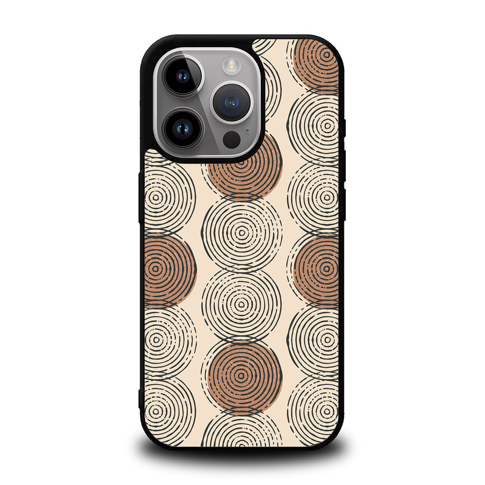 Geometry Brown Art Case Covers iPhone 16 Pro Max BC0364