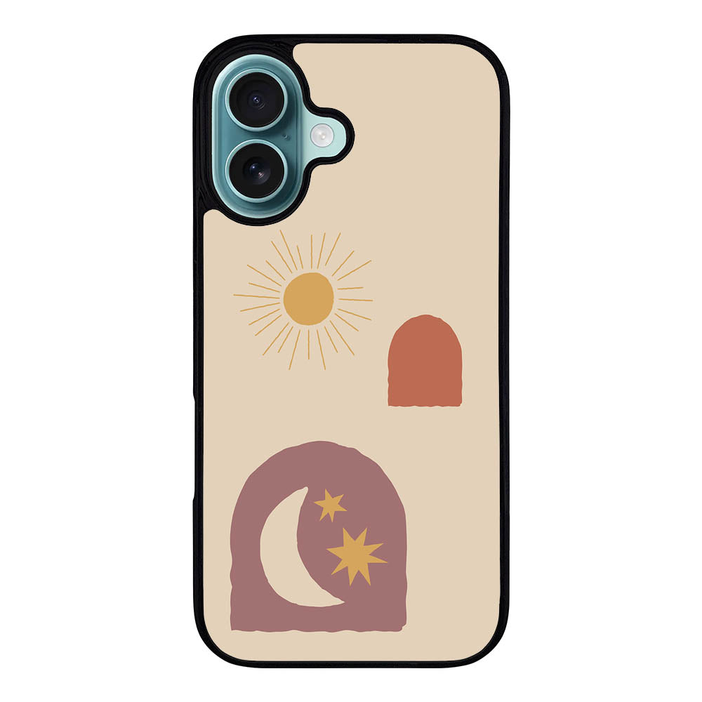 Aesthehtic Moon Sun Case Covers iPhone 16 BC0409