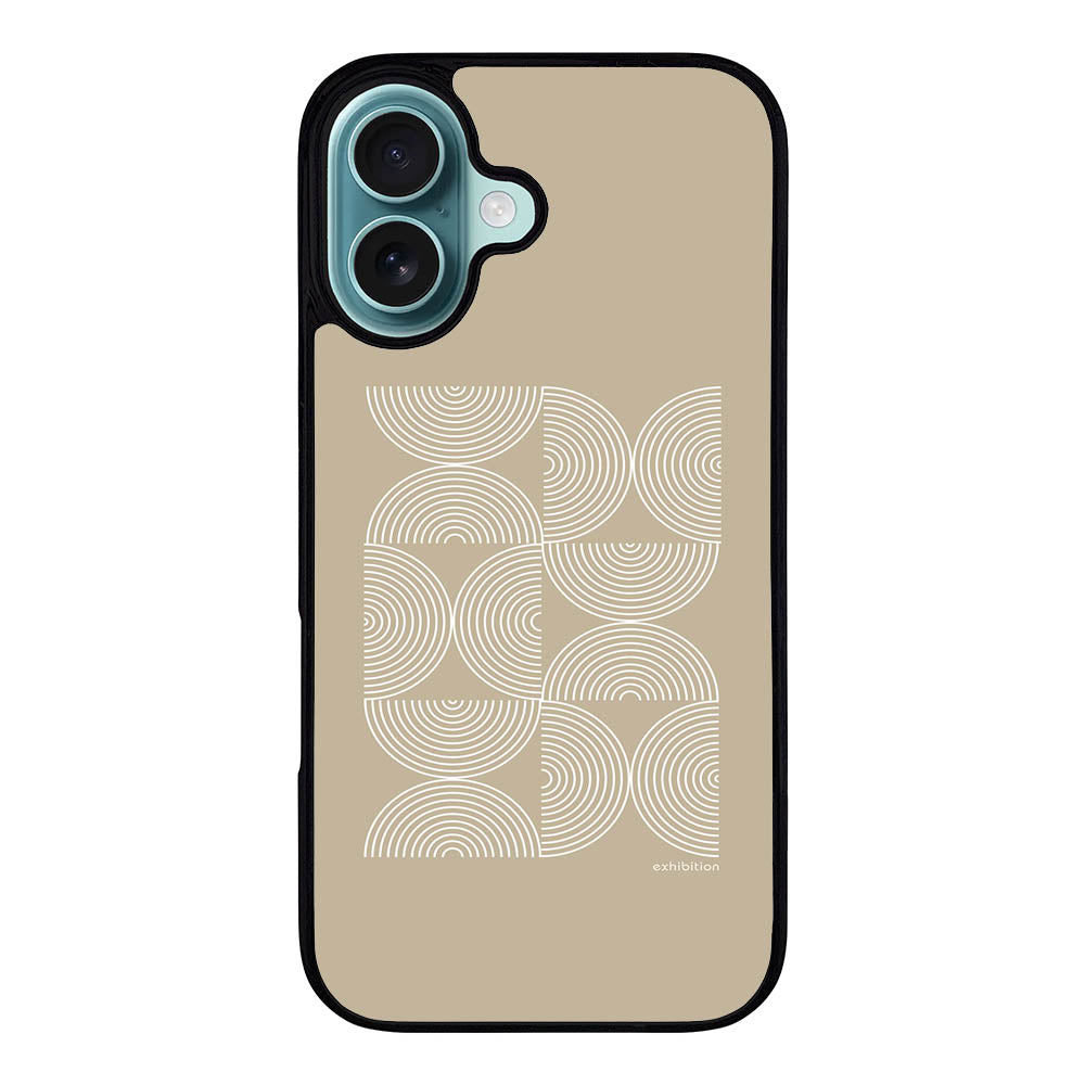 Bauhaus Circle Square Khaki Case Covers iPhone 16 BC0045