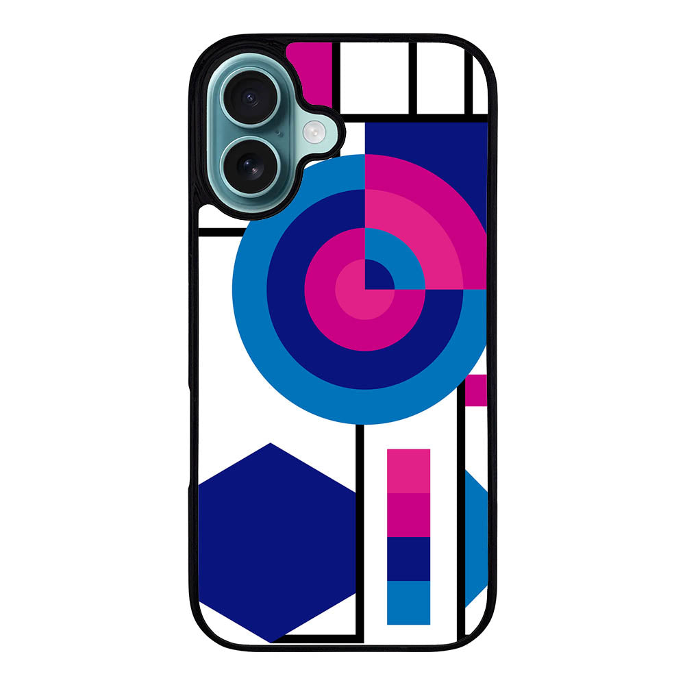 Abstract Geometry Circle Case Covers iPhone 16 BC0005