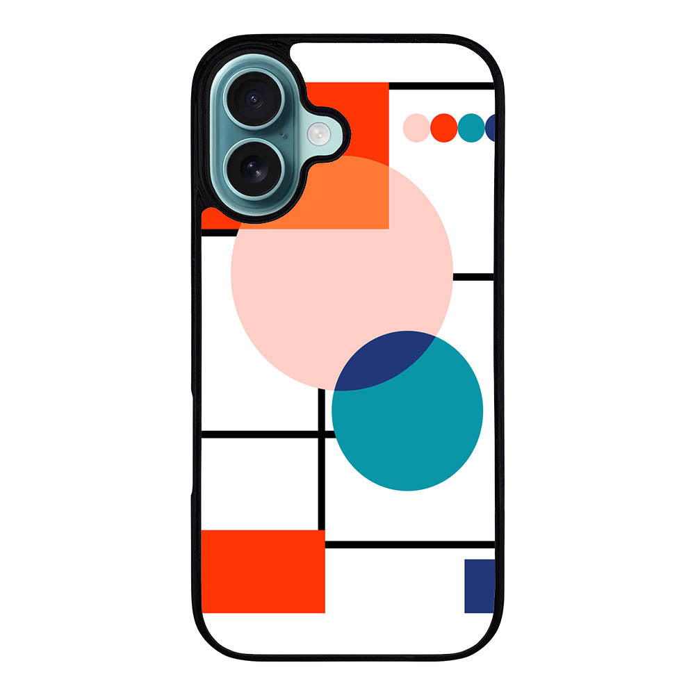 Abstract Geometry Circle Case Covers iPhone 16 Plus BC0008