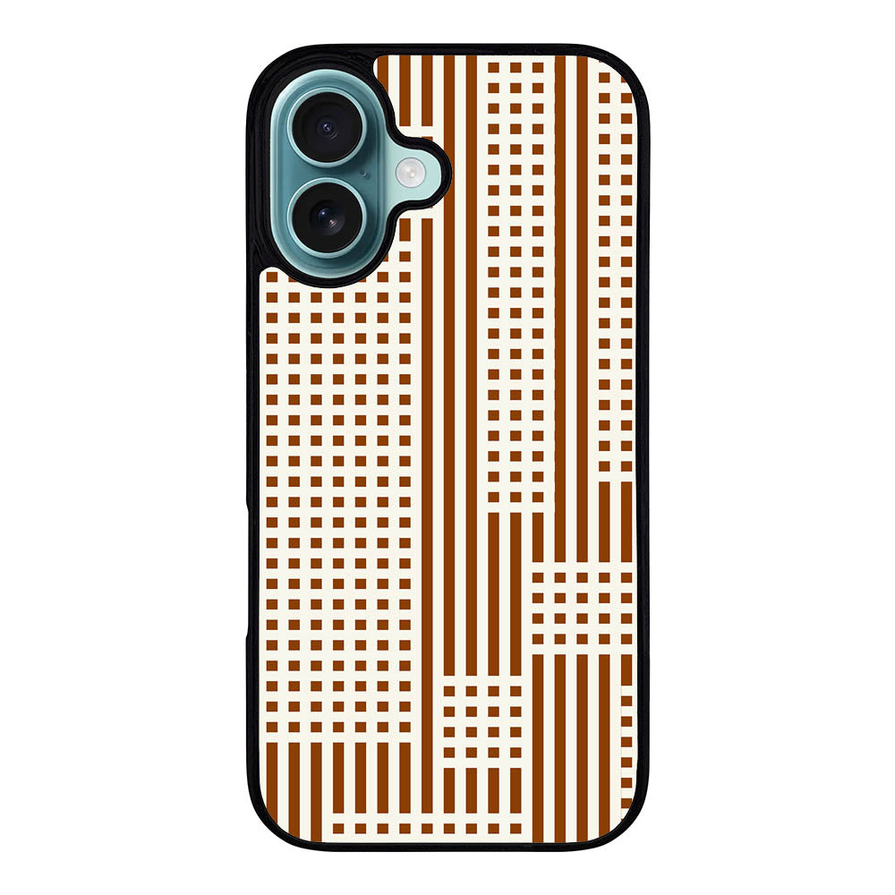 Geometry Square Brown Case Covers iPhone 16 Plus BC0169