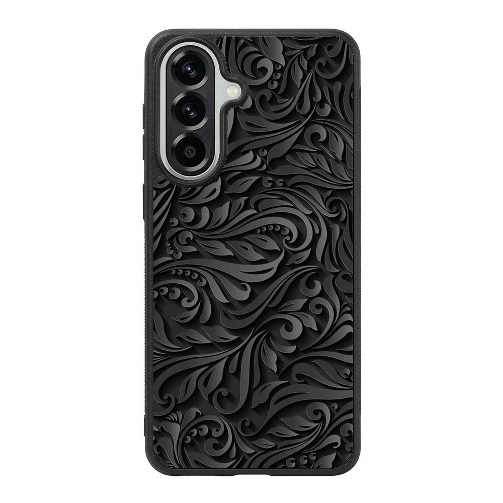 Black Flower Samsung Galaxy A57 Case FE0101