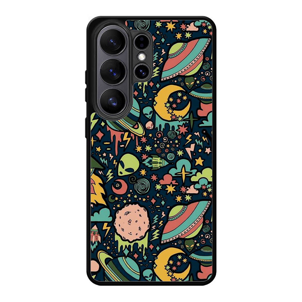 Alien Space Pattern Samsung Galaxy S26 Ultra Case FE0023