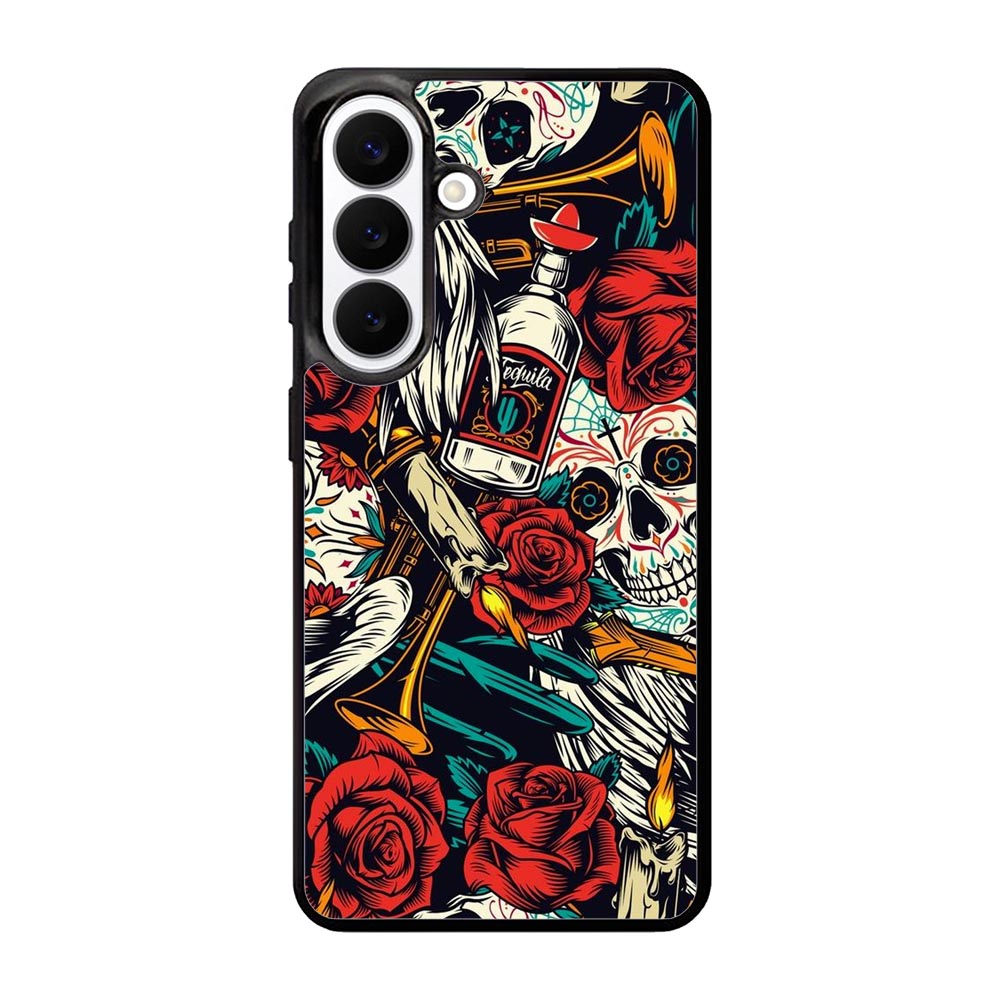Skull Pattern Samsung Galaxy S26 Case FE0569