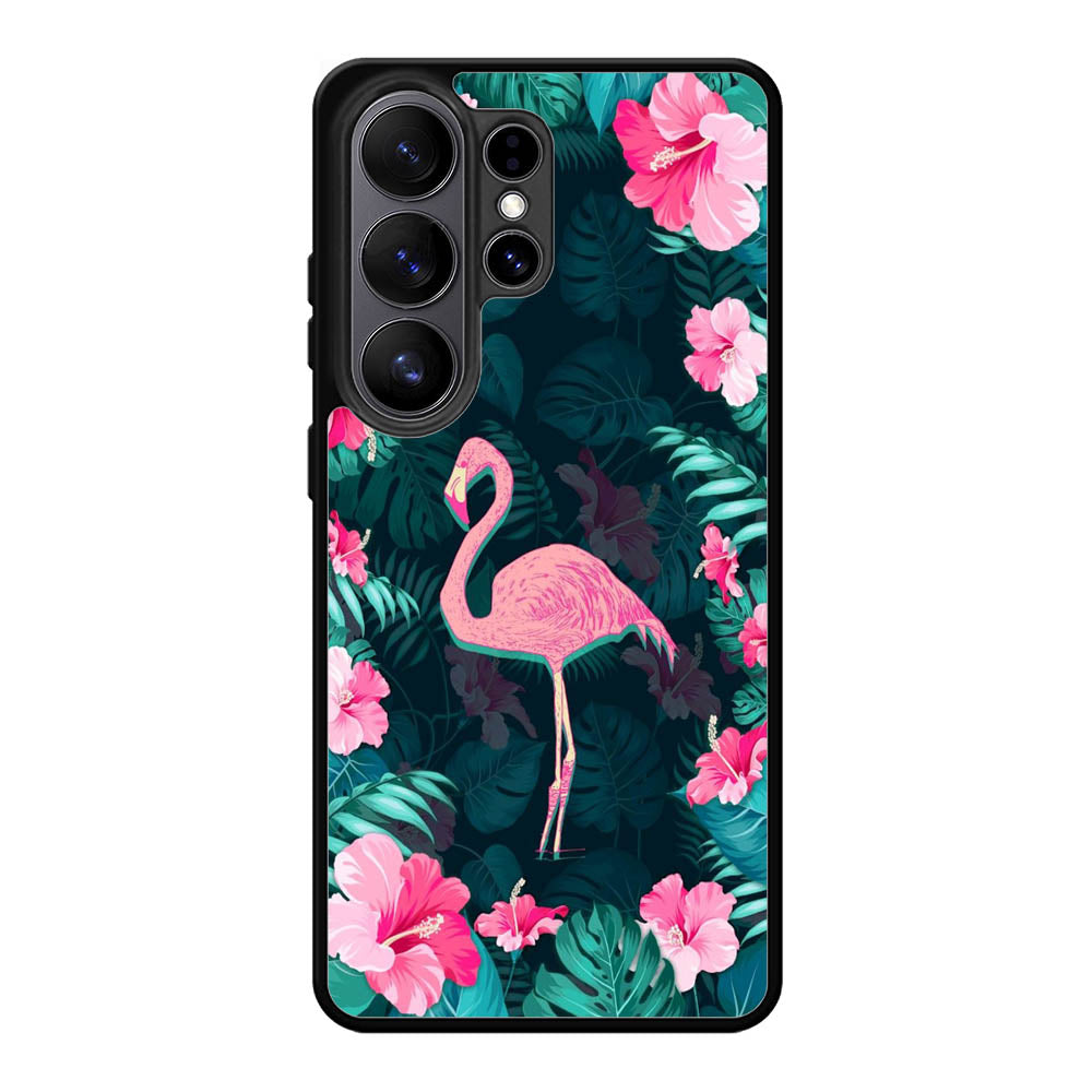 Flamingo And Flowers Samsung Galaxy S26 Plus Case DC0646