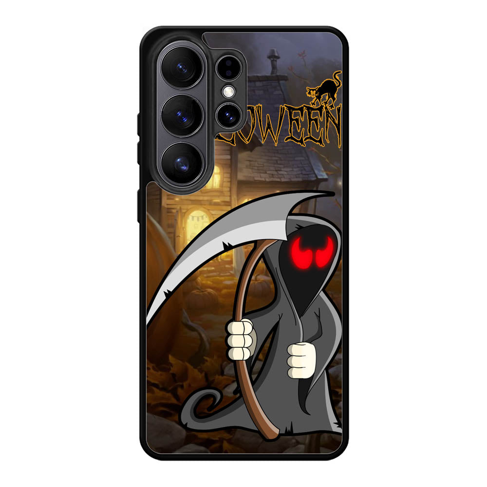 Orange Halloween Moon X2669 Samsung Galaxy S26 Ultra Case