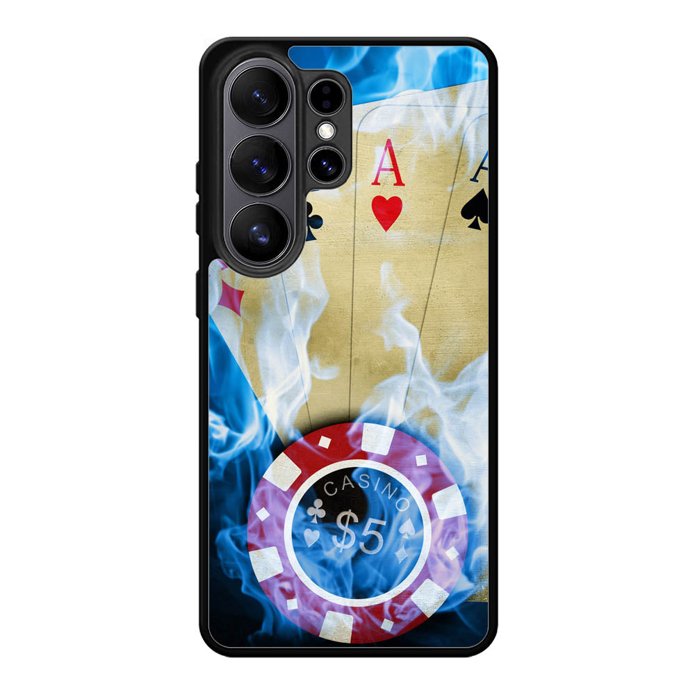 Blue Fire Ace Cards Samsung Galaxy S26 Ultra Case BC0200