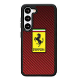 Ferrari Logo Red Carbon X4707 Samsung Galaxy S24 Plus 5G , Samsung Galaxy S24+ 5G Case