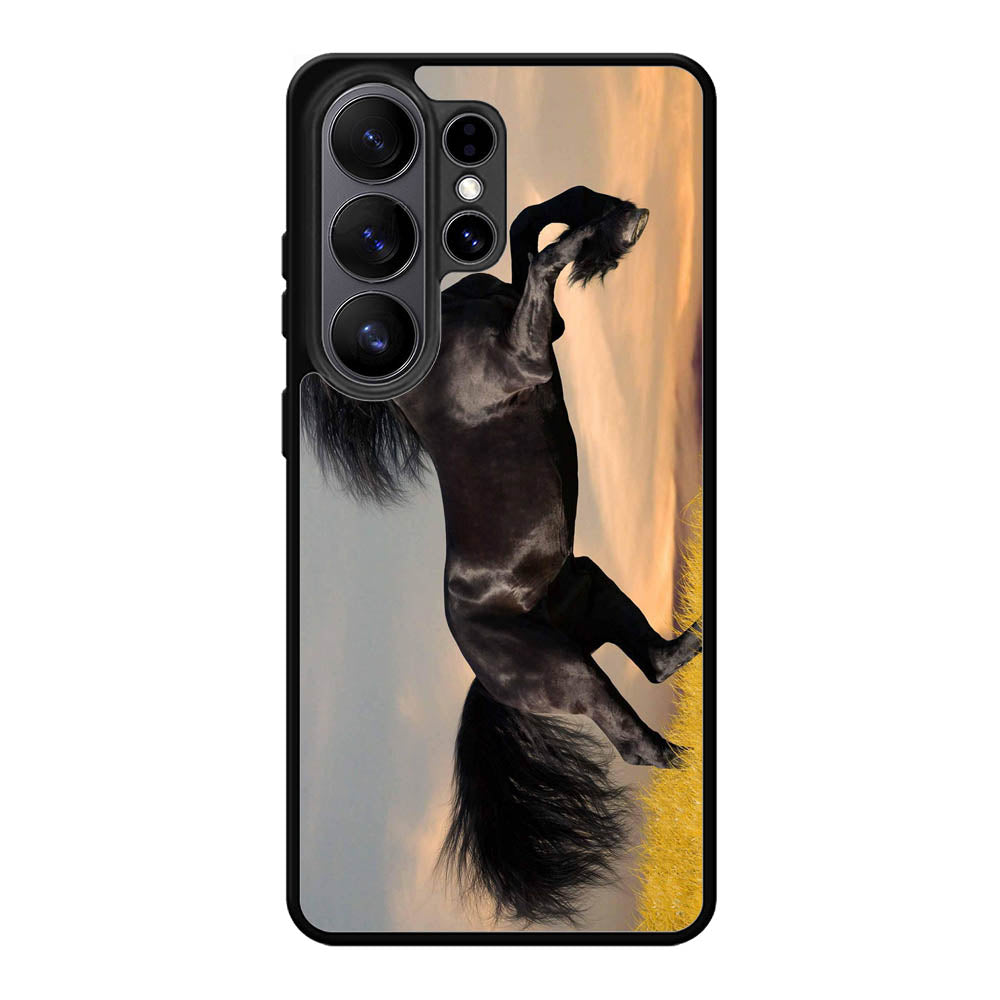 Horse black running X4653 Samsung Galaxy S26 Ultra Case
