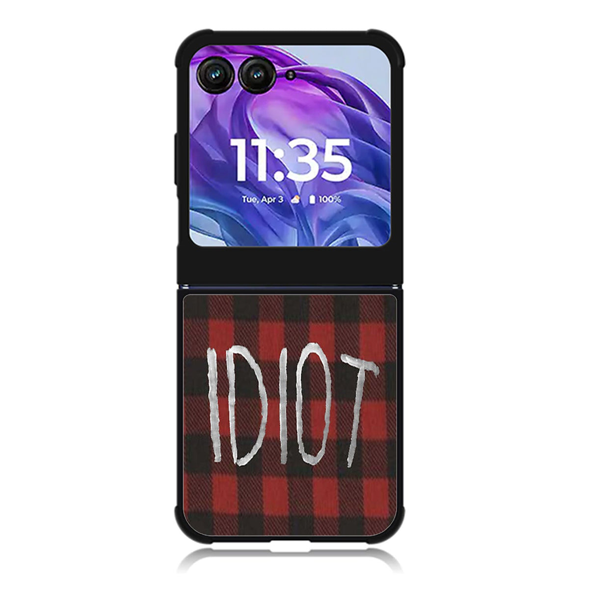 red plaid idiot Motorola Moto Razr 2024 , Moto Razr 50 Case FE0184