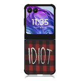 red plaid idiot Motorola Moto Razr 2024 , Moto Razr 50 Case FE0184