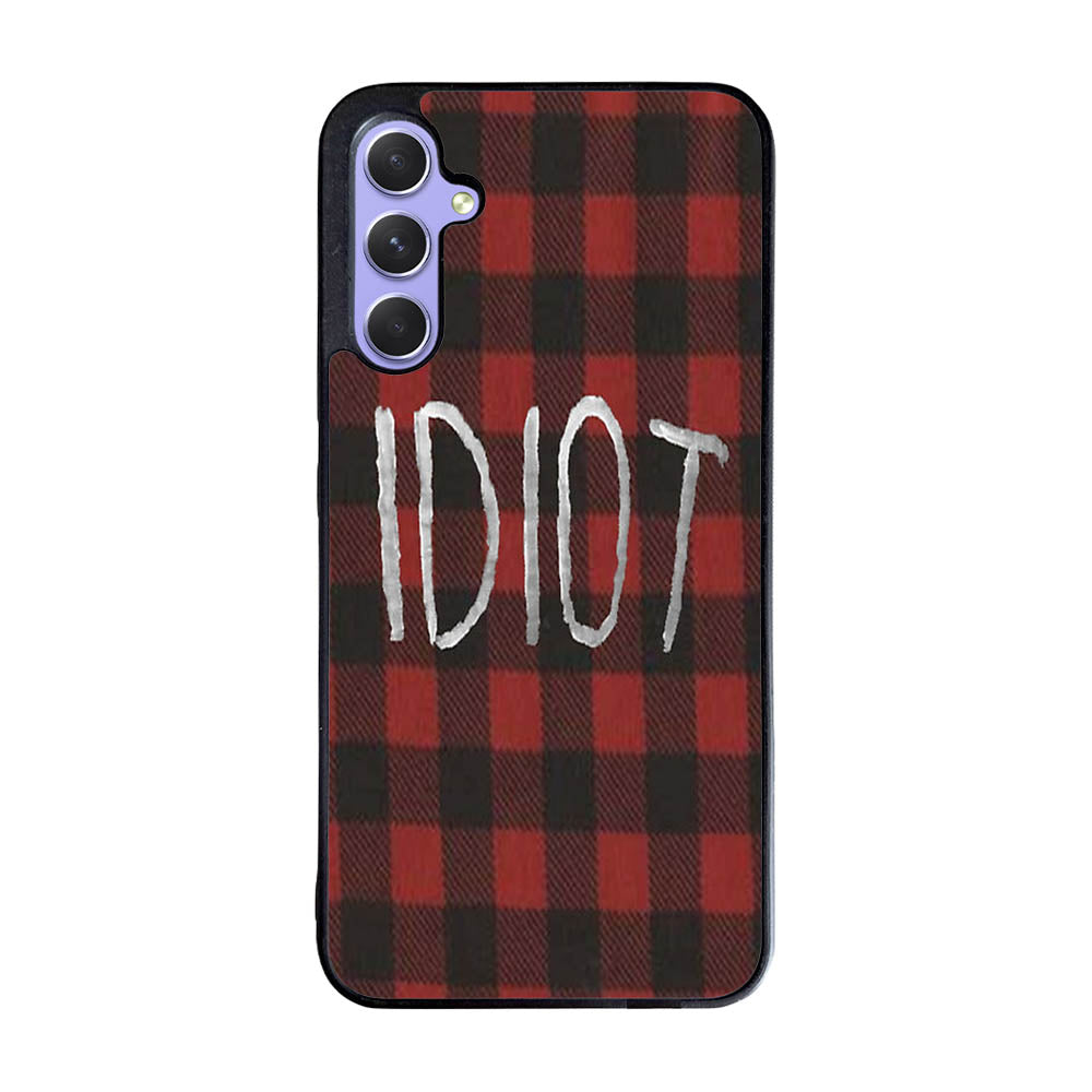 red plaid idiot Case Samsung Galaxy A35 5G BC0184