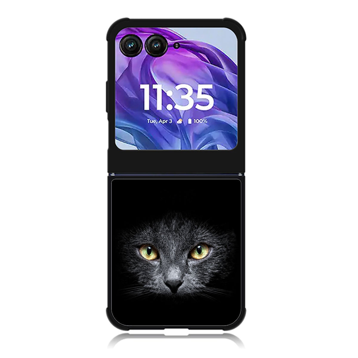 Black Cat Face Motorola Moto Razr 2024 , Moto Razr 50 Case FE0410