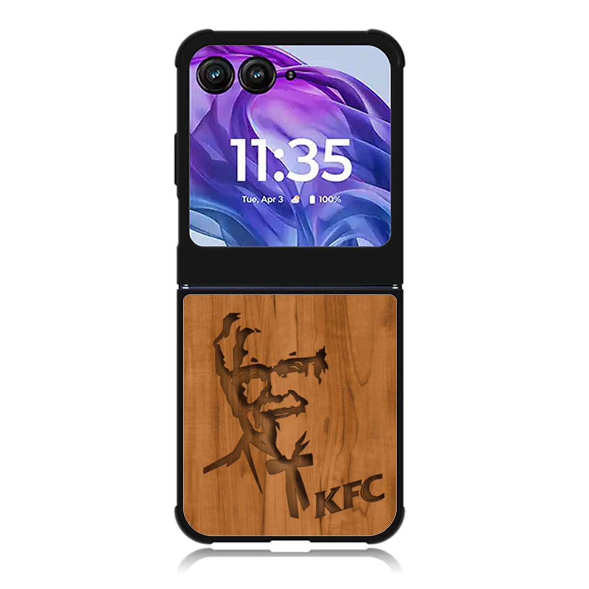 KFC Logo Wood Motorola Moto Razr 2024 , Moto Razr 50 Case FE0452