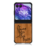 KFC Logo Wood Motorola Moto Razr 2024 , Moto Razr 50 Case FE0452