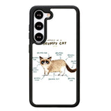 Anatomy Of A Grumpy Kitty X5744 Samsung Galaxy S24 Plus 5G , Samsung Galaxy S24+ 5G Case