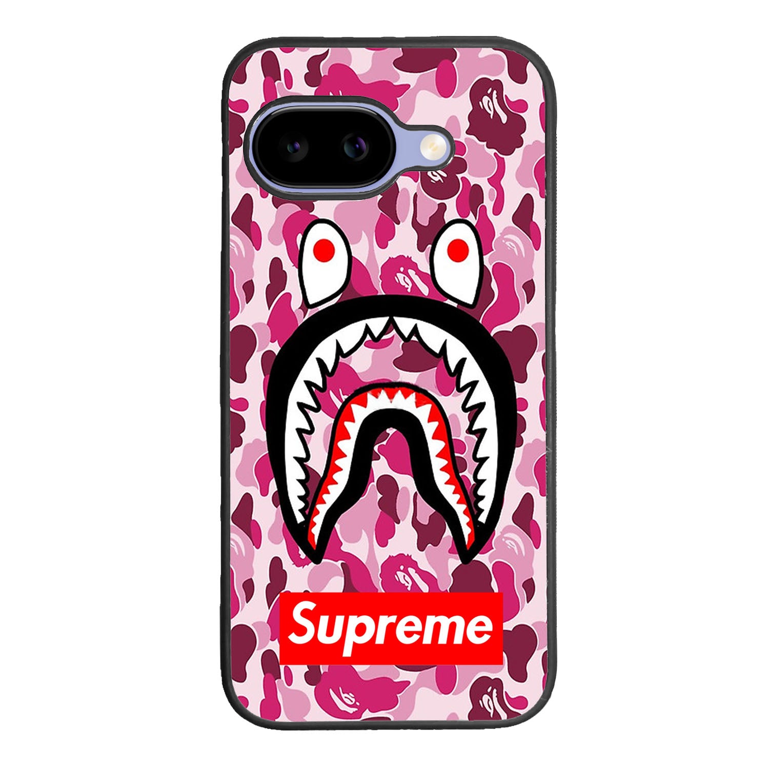 Shark Face Pink Camo Case Google Pixel 9A BC0550