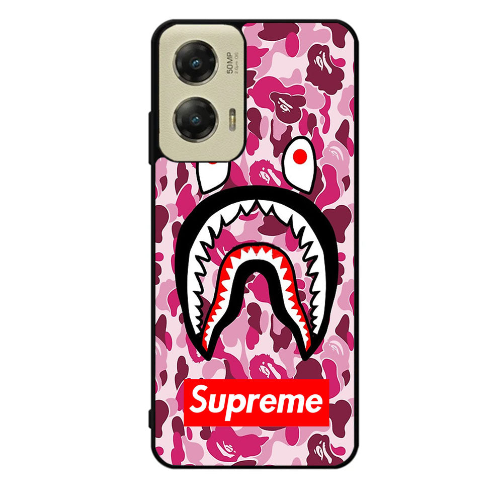 Shark Face Pink Camo Case Motorola Moto G Stylus 2024 5G BC0550