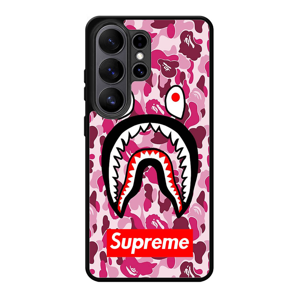 Shark Face Pink Camo Samsung Galaxy S26 Ultra Case BC0550