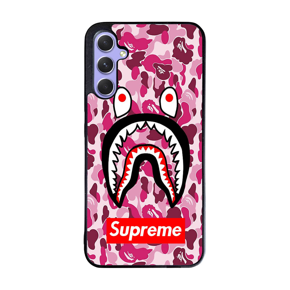 Shark Face Pink Camo Case Samsung Galaxy A35 5G BC0550